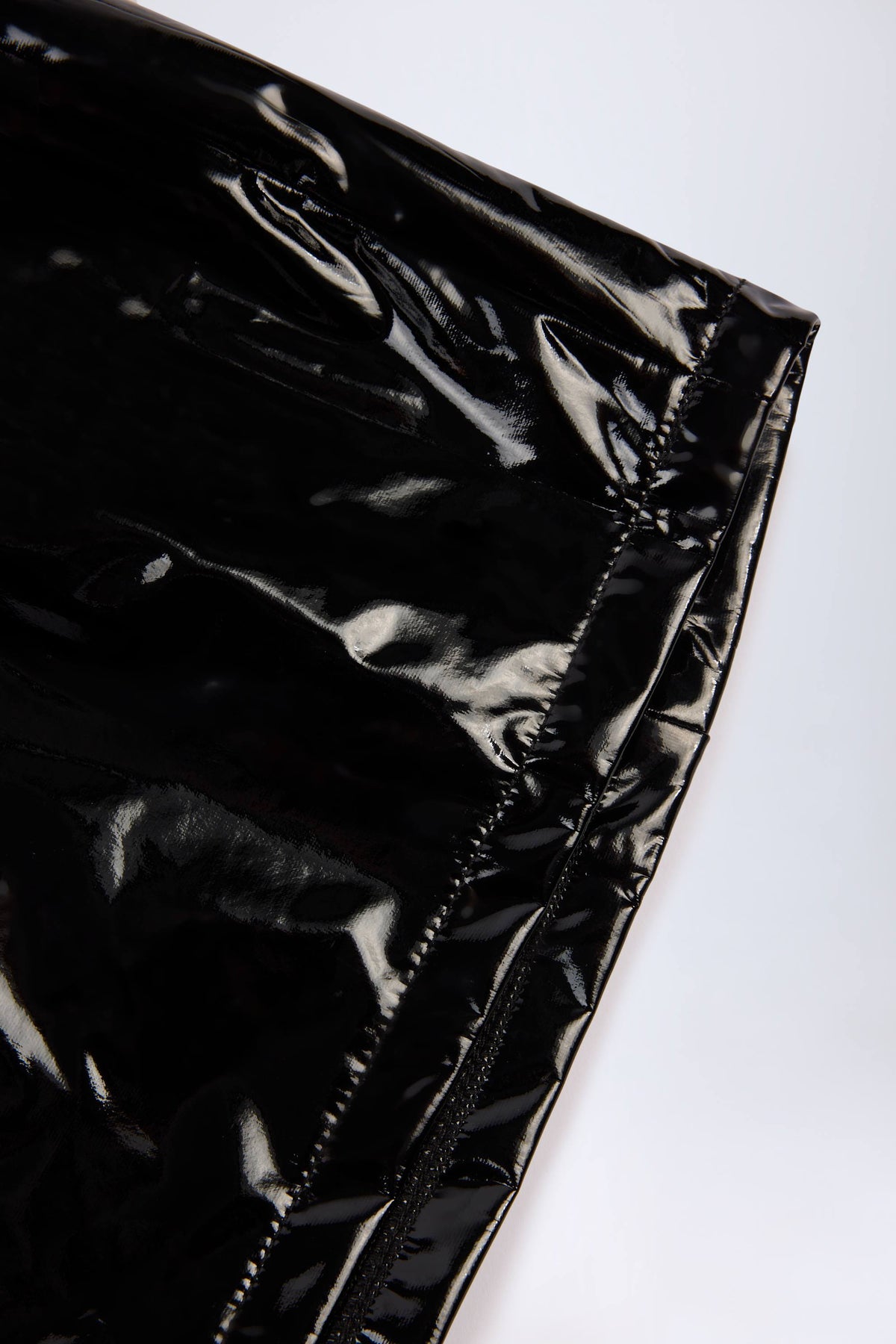Vinyl Corset Mini Dress in Black – view 7