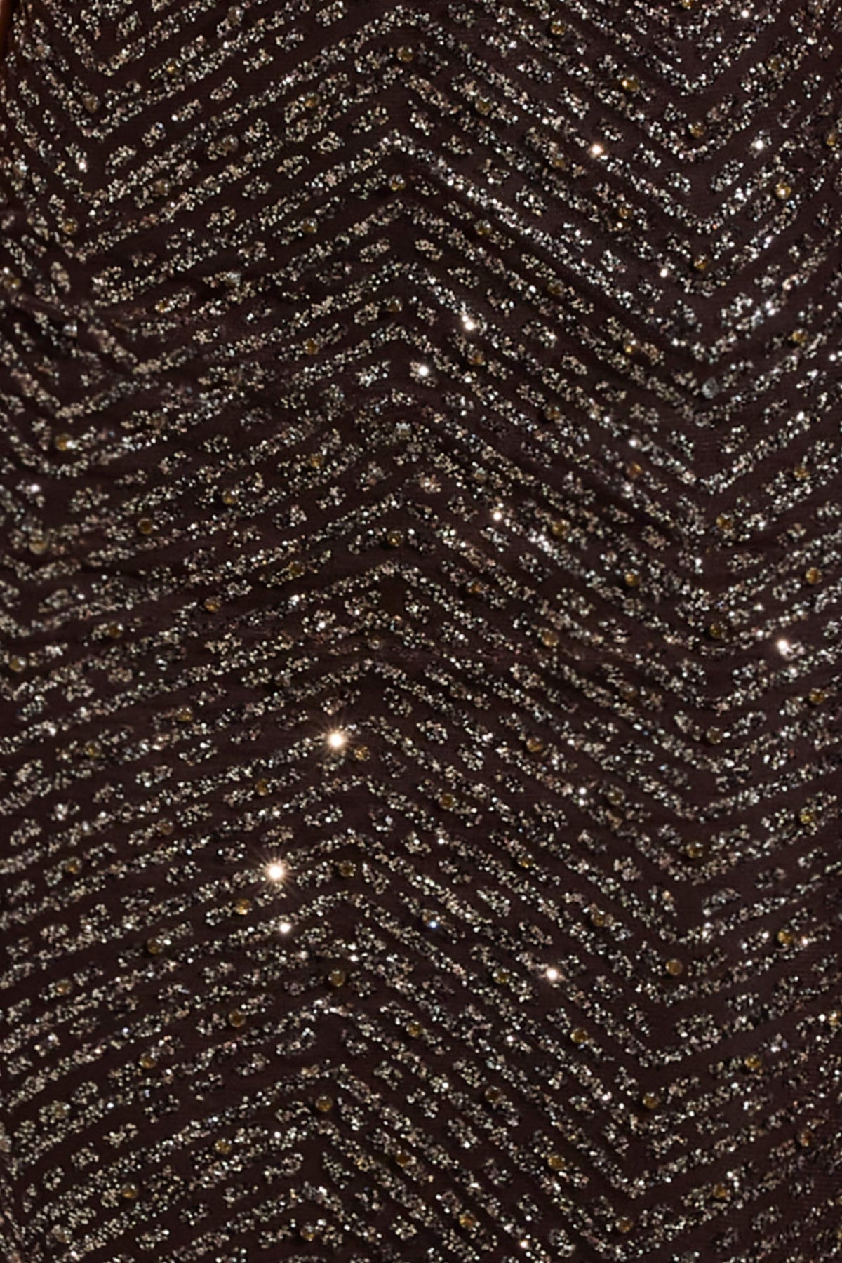 Embellished Scoop-Neck Thigh-Split Maxi Dress in Brown – view 4