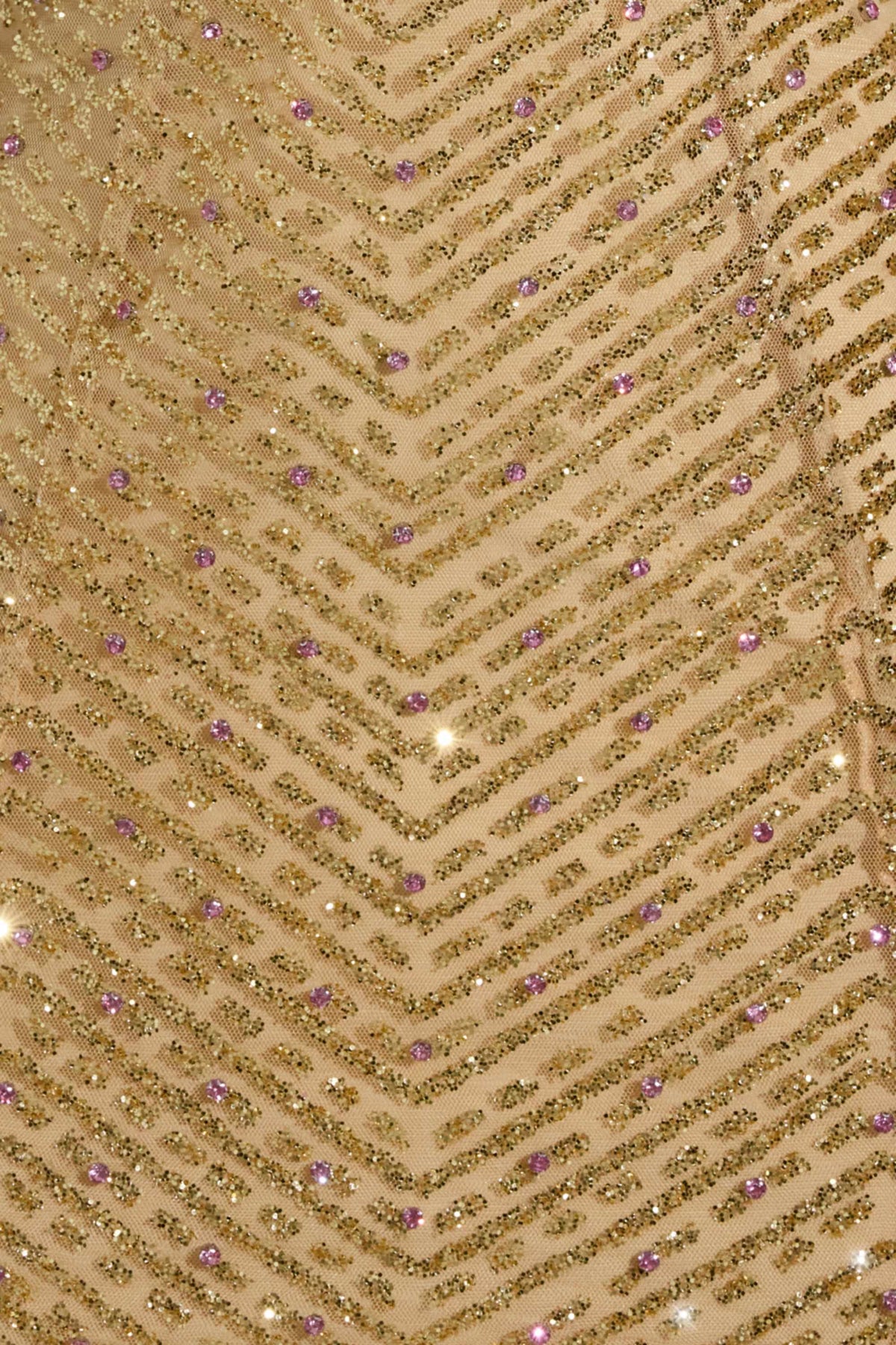 Embellished Halterneck Mini Dress in Gold – view 4