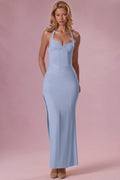 Jersey Corset Bridesmaid Dress in Powder Blue – view 1