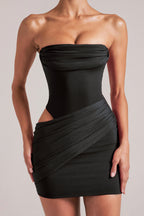 Bandeau Bodycon Mini Dress in Black