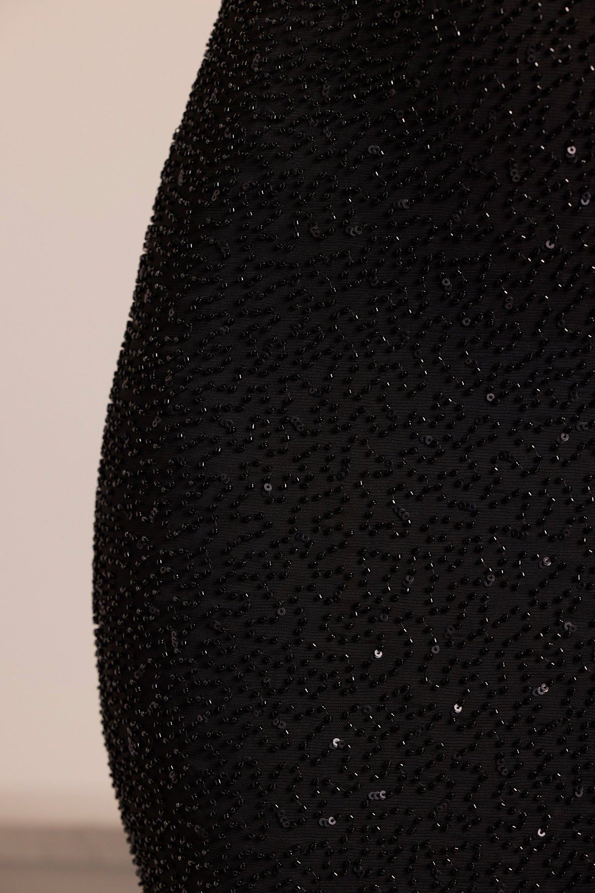 Embellished Cowl Neck Maxi Dress in Black – view 4