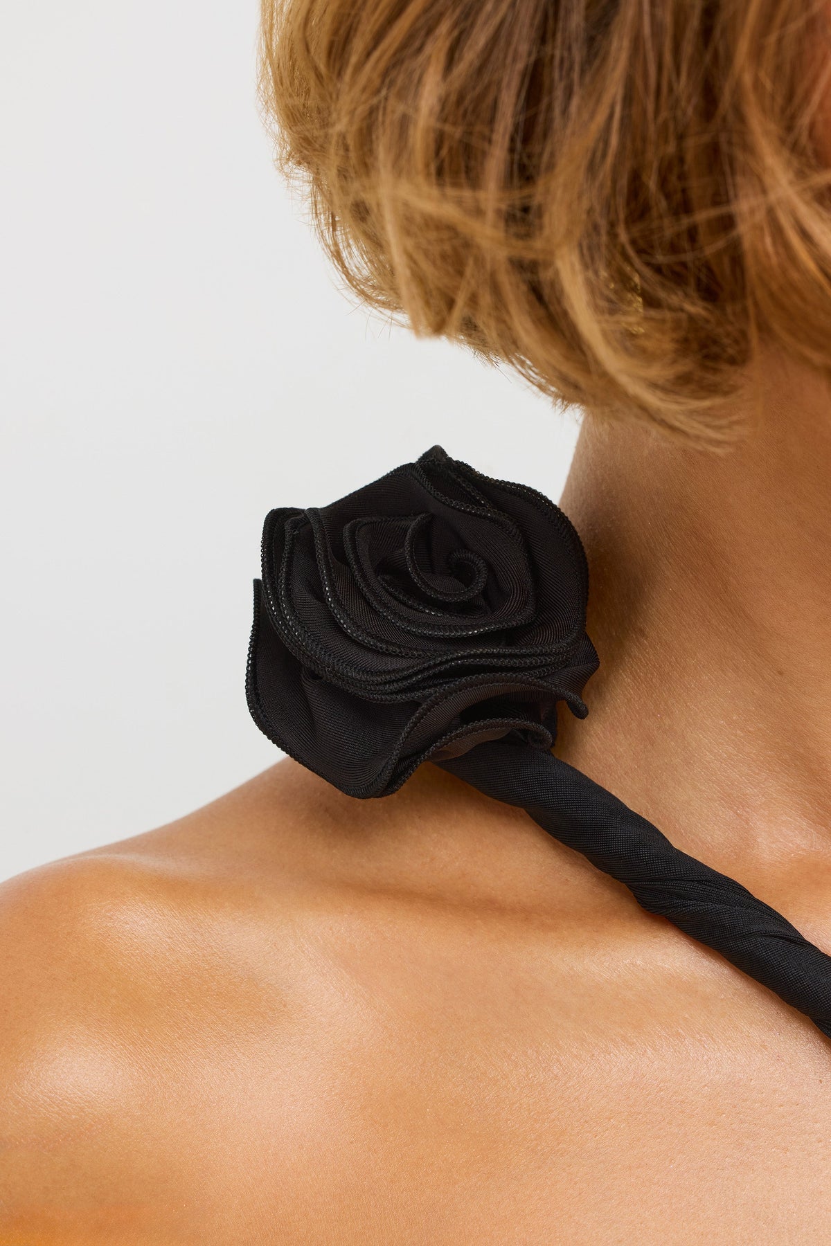 Jersey Asymmetric Cut Out Maxi Dress in Black – view 4