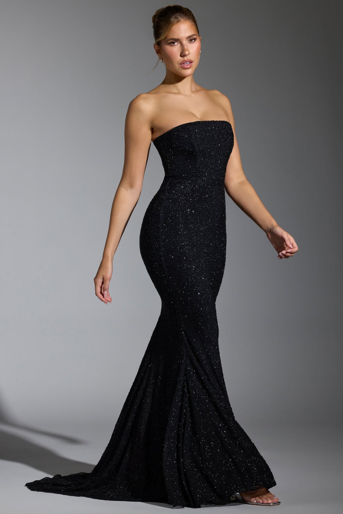 Embellished Corset Gown in Black – view 10