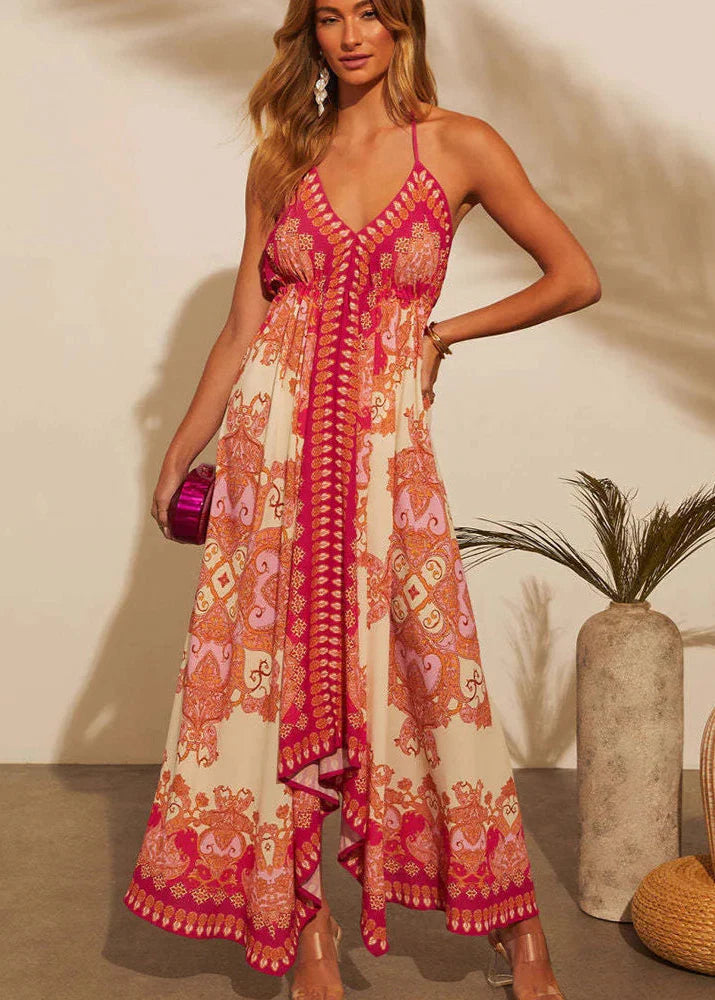 Aztec Pattern Strap Dress