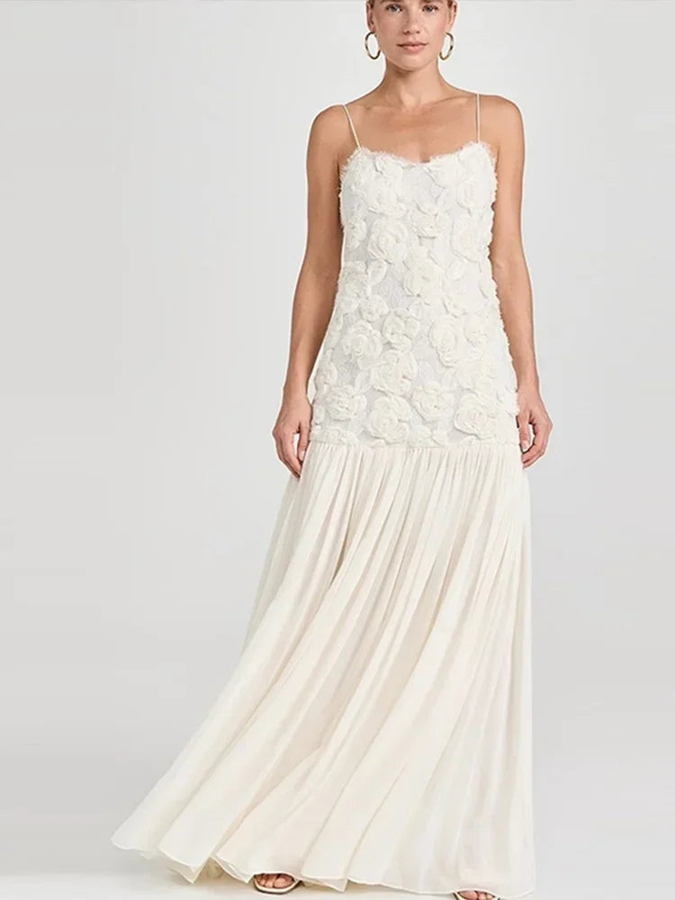 chic jacquard white dress