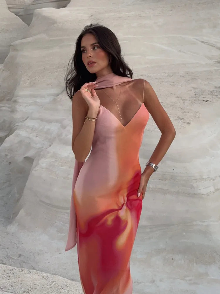 Chic Satin Strap Dress