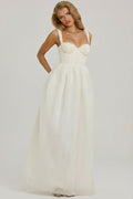 Embellished Corset Gown in White – view 1