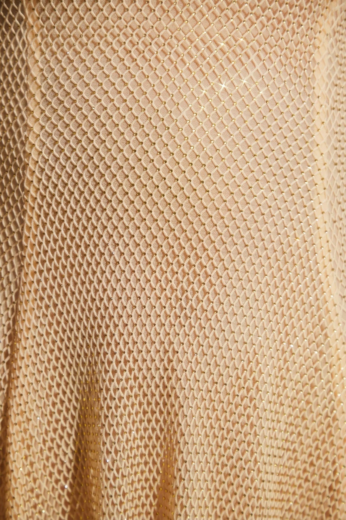 Embellished Long Sleeve Backless Mini Dress in Gold – view 10