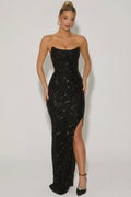 Embellished Corset Gown in Black – view 1