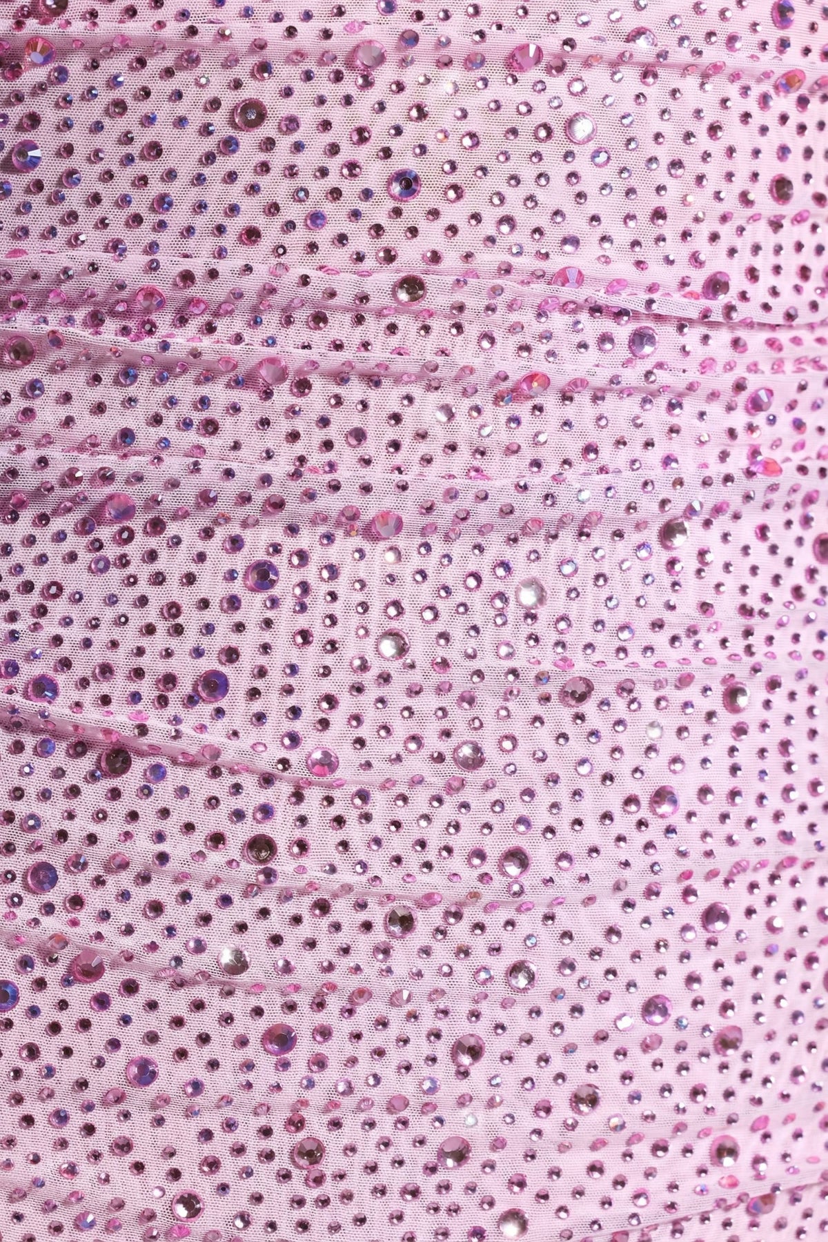 Embellished Draped Cowl-Neck Mini Dress in Peony Pink – view 7