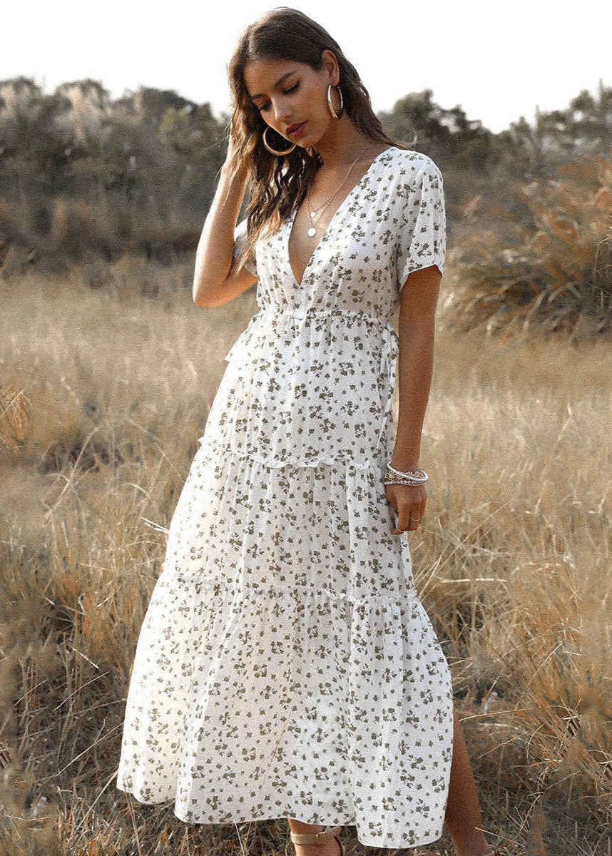 Chic White Long Summer Dress
