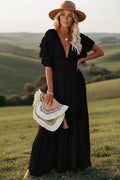 Long Chic Bohemian Rust Dress