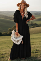 Long Chic Bohemian Rust Dress